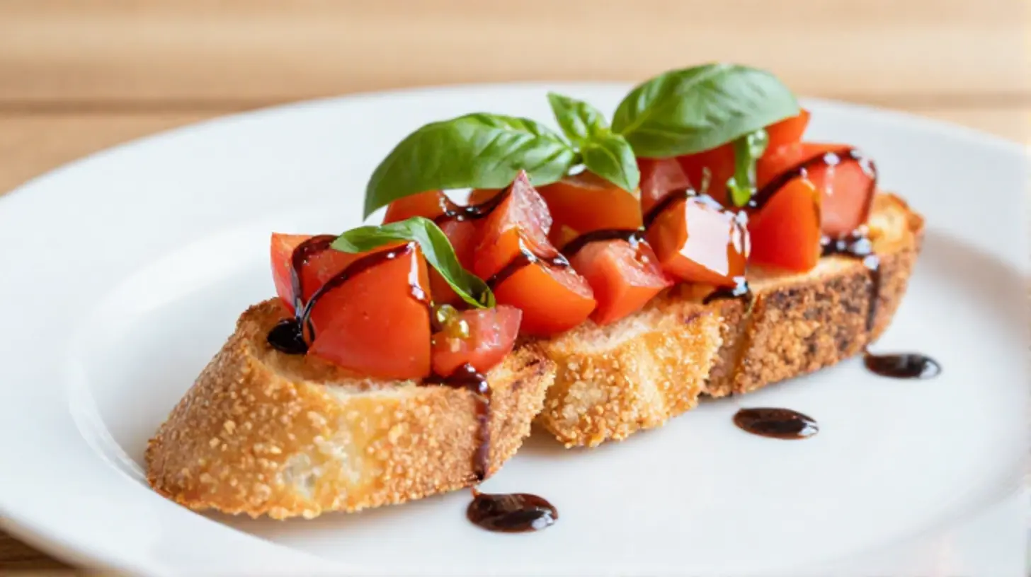 Deliziosa bruschetta preparata con friggitrice ad aria, croccante e saporita.