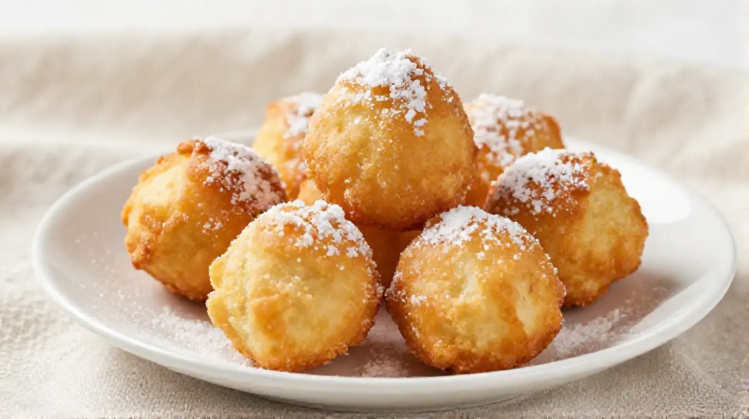 Deliziose castagnole preparate in friggitrice ad aria croccanti e leggere.