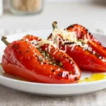 Deliziosi peperoni gratinati cucinati nella friggitrice ad aria per un piatto sano e saporito.