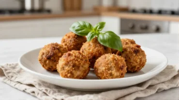 Deliziose polpette di carne preparate in friggitrice ad aria, croccanti e saporite.