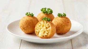 Deliziosi arancini croccanti cucinati con la friggitrice ad aria per un gusto autentico.