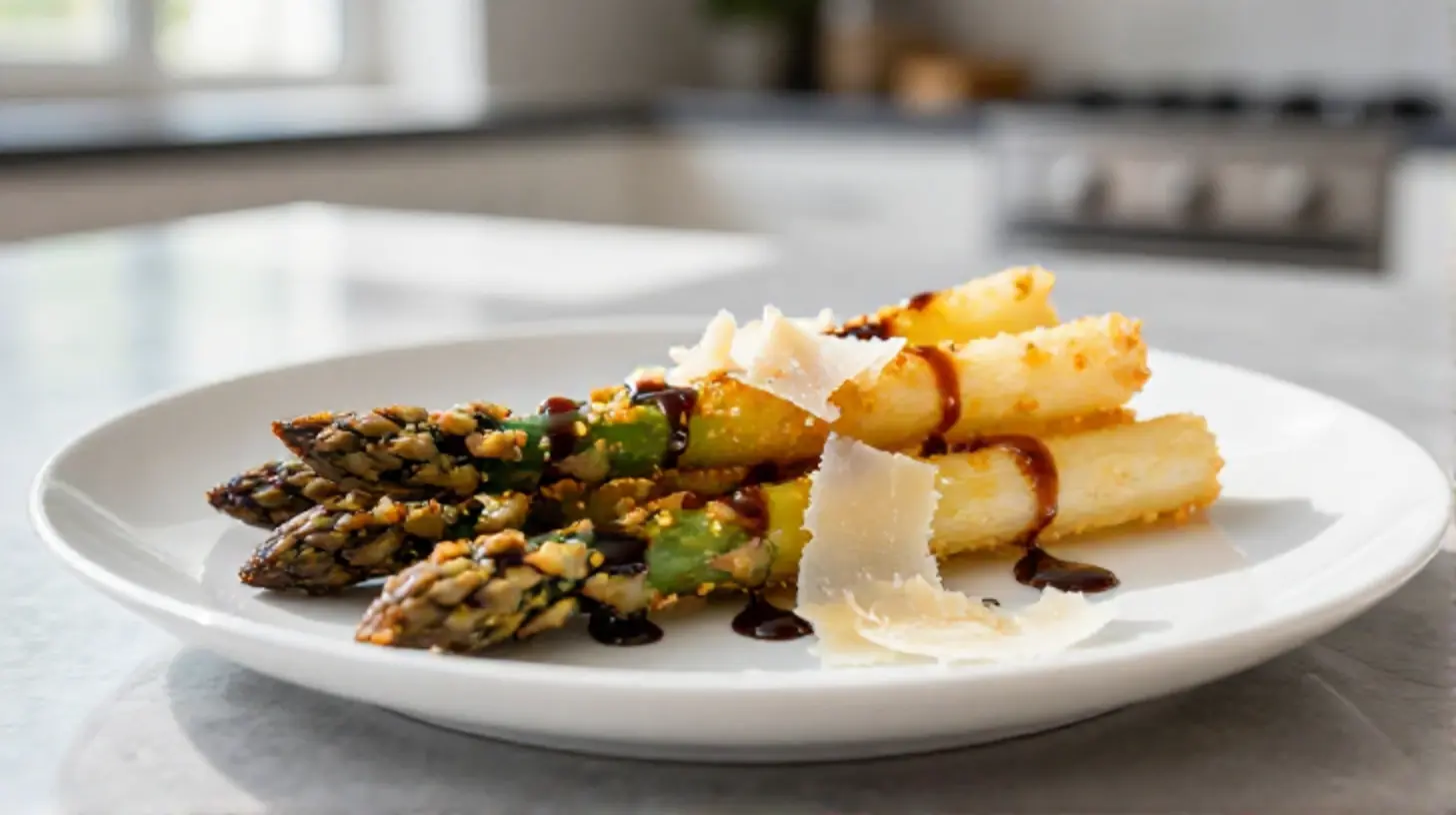 Deliziosi asparagi croccanti preparati con la friggitrice ad aria per un contorno leggero e gustoso.