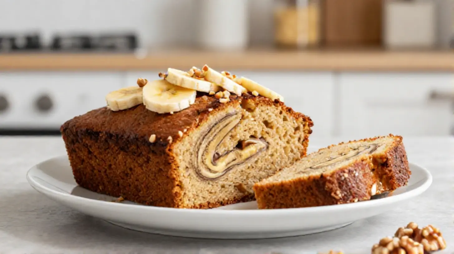 Delizioso banana bread preparato nella friggitrice ad aria.
