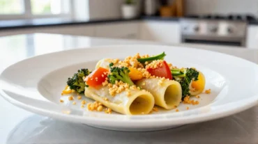 Deliziosi involtini primavera croccanti preparati nella friggitrice ad aria.