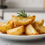 Deliziose patate surgelate cotte nella friggitrice ad aria, croccanti e dorate.