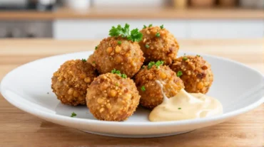 Deliziose polpette di ceci preparate nella friggitrice ad aria per un piatto leggero e gustoso.