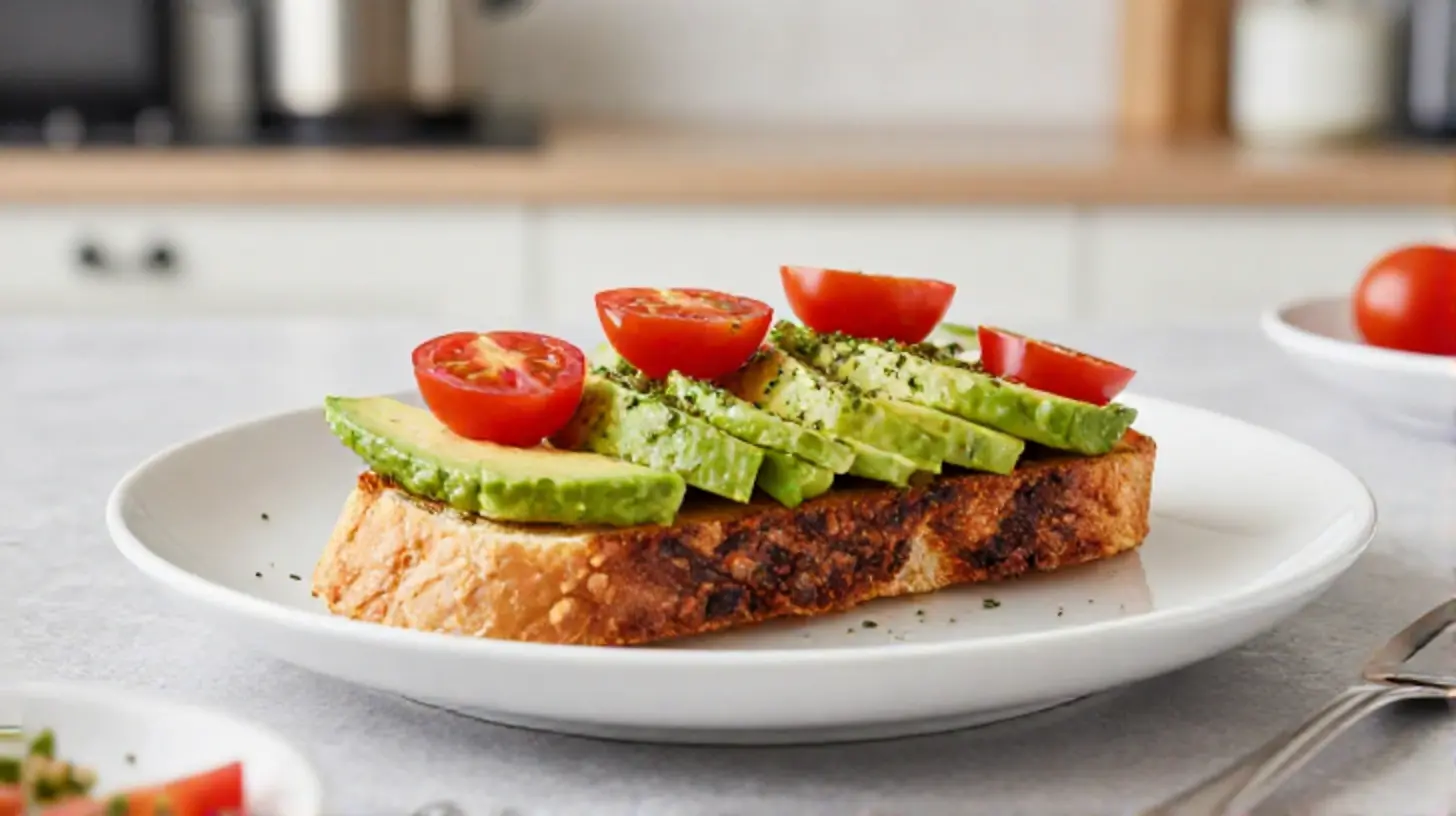 Delizioso toast croccante preparato in friggitrice ad aria.