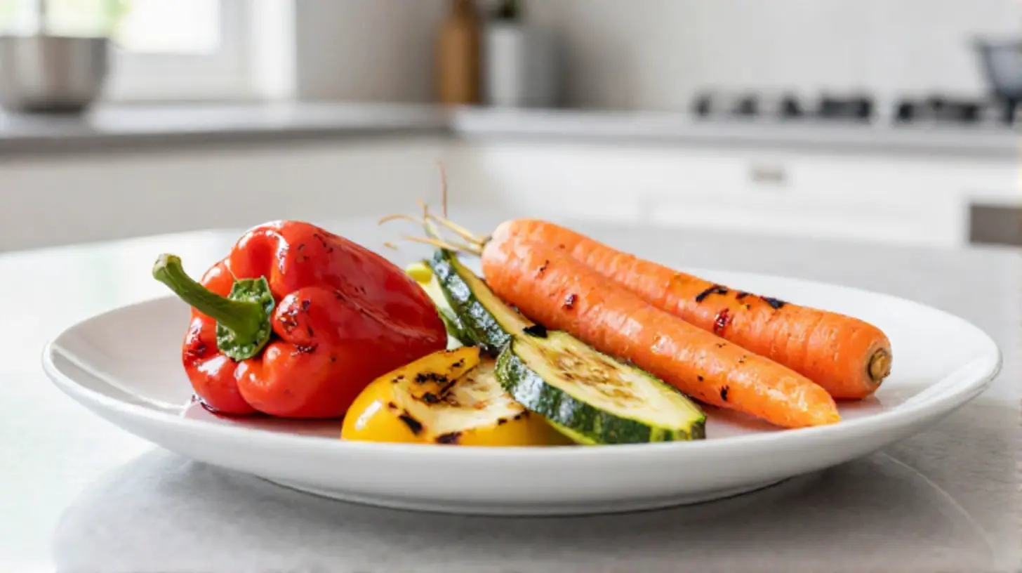 Deliziose verdure croccanti preparate in friggitrice ad aria, perfette per un pasto salutare.
