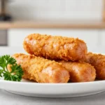Deliziosi wurstel croccanti preparati nella friggitrice ad aria per un pasto veloce e gustoso.