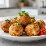 Deliziose polpette di merluzzo appena cotte nella friggitrice ad aria, croccanti e saporite.