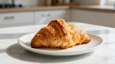 Cornetti surgelati perfettamente cotti in friggitrice ad aria per una colazione golosa.