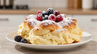 Deliziosa torta nuvola cotta in friggitrice ad aria, leggera e soffice.